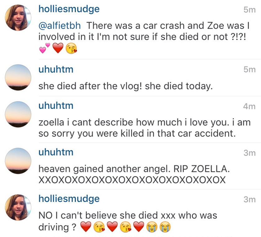 Zoella-rumour