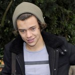 Harry Styles of One Direction arrives at a private residence to film a promotional clip for BBC Radio 1 DJ Nick Grimshaw